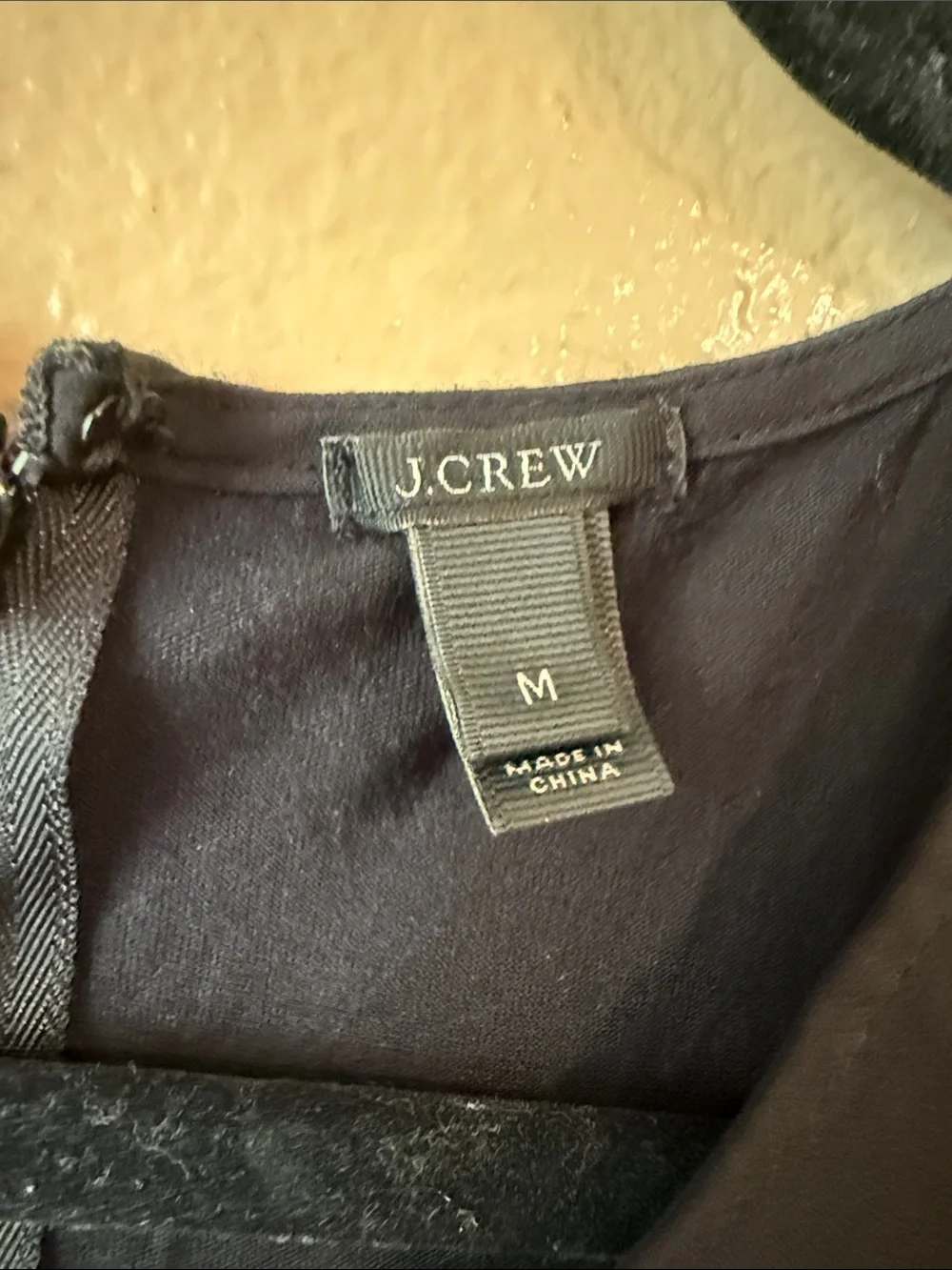 J. Crew Black Sleeveless Fringe-Hem Tank